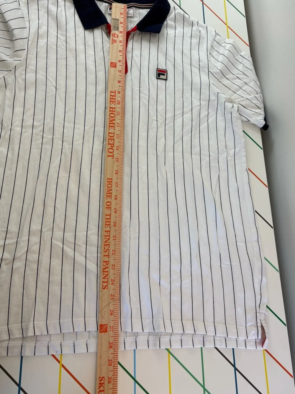 FILA BB1 Classic Vintage Style Striped Polo Large Like New Blokecore Retro Sport - Picture 7 of 10